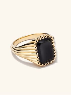 Mejuri Jenna Lyons Onyx Signet Ring